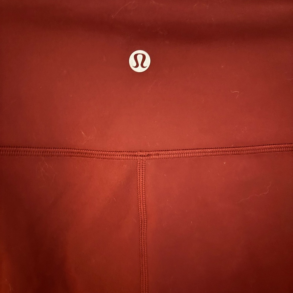 Lululemon Wunder Train High-Rise Crop 23” Burgandy Women’s Size 4 - Picture 4 of 8
